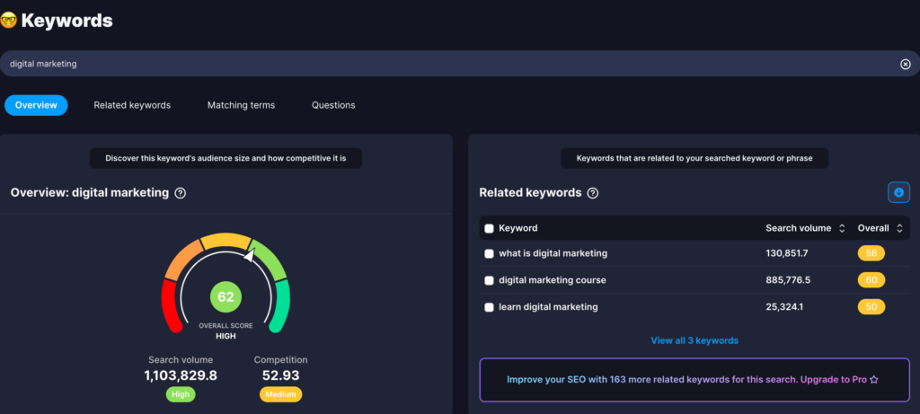 vidIQ Keywords